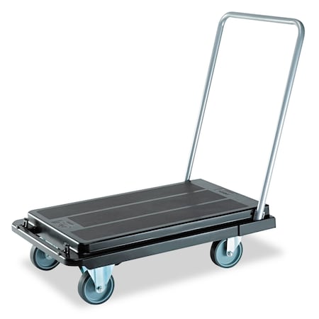 Deflecto Heavy-Duty Platform Cart, 500 lb Capacity, 21 x 32.5 x 37.5, Black CRT5500-04
